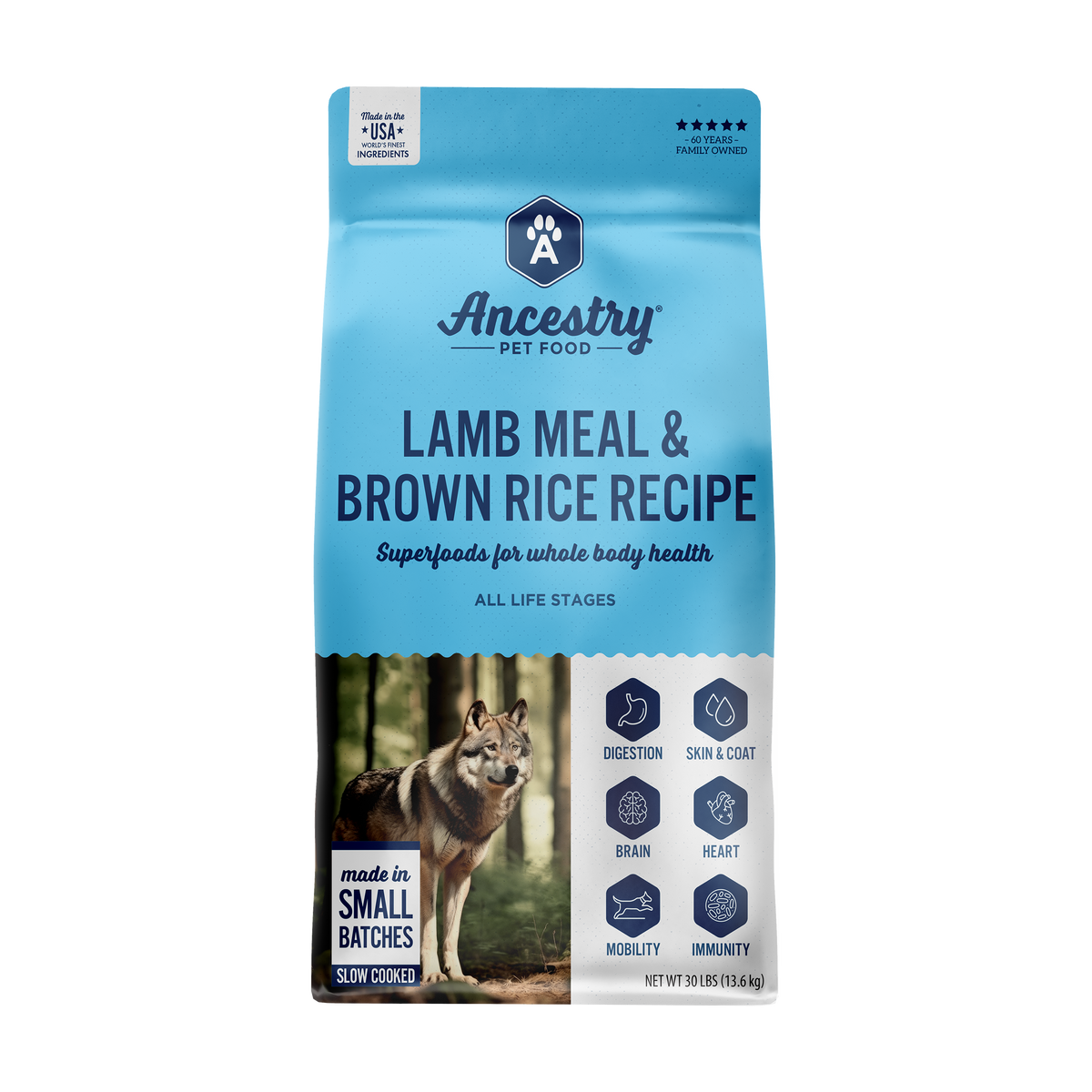 Health Extension Lamb Meal with Rice dog food front package