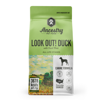 Look Out! alimento sin cereales de pato para perros