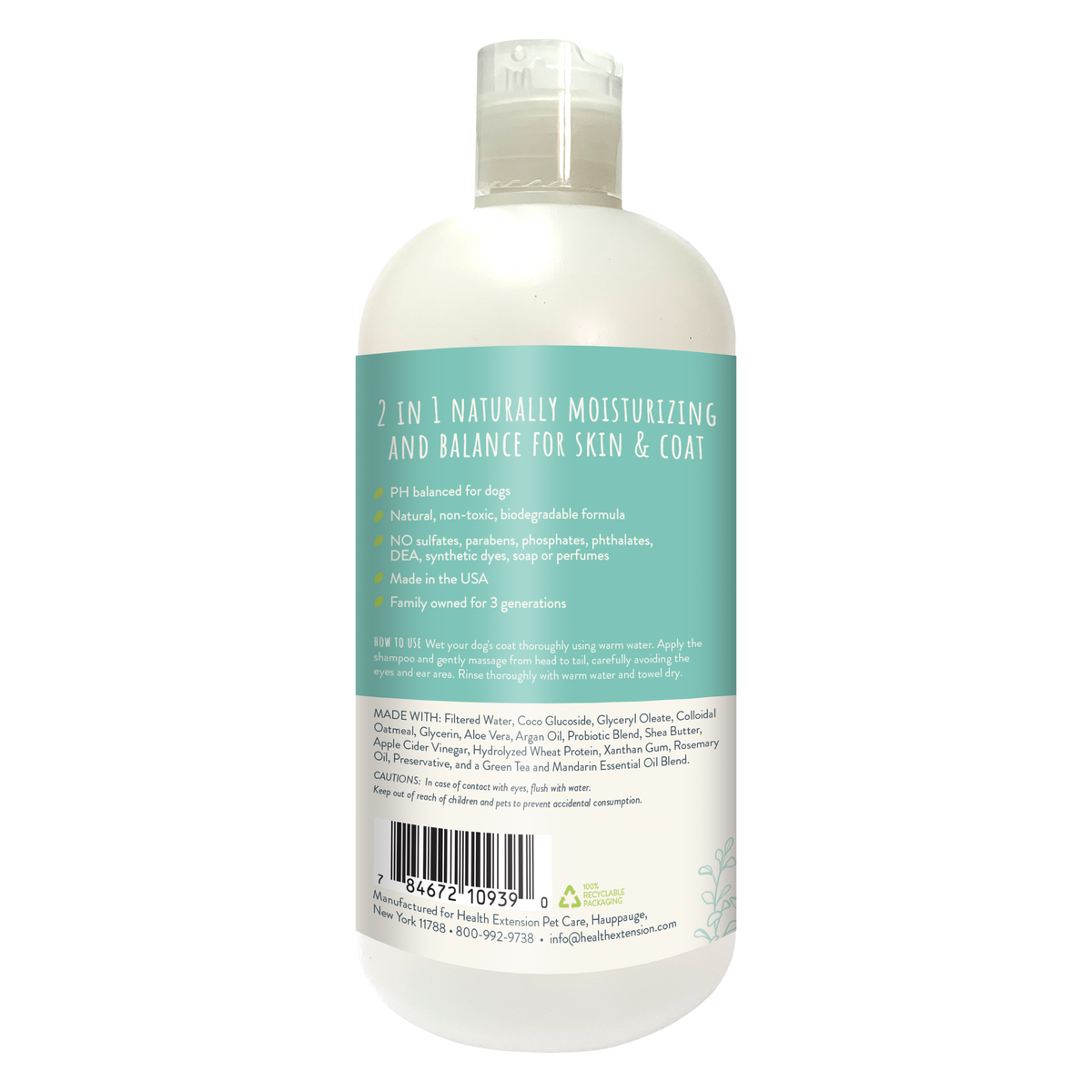 Health Extension ARI Probiotic 2 in 1 Shampoo + Conditioner - bottle detail