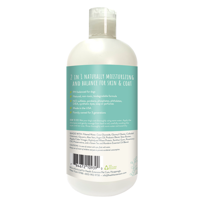 Health Extension ARI Probiotic 2 in 1 Shampoo + Conditioner - bottle detail
