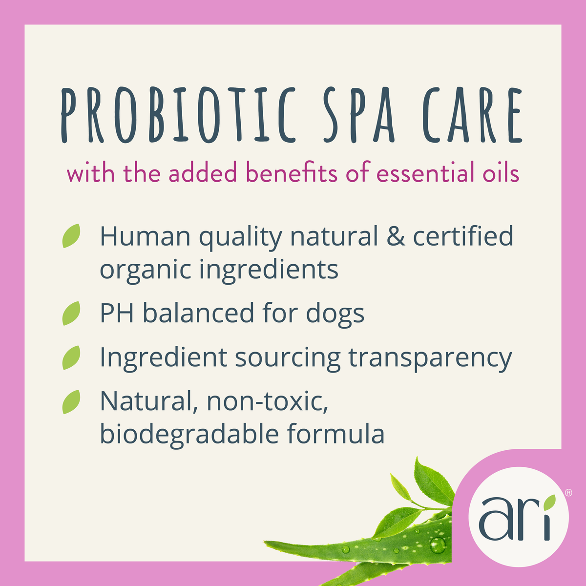 Health Extension ARI Probiotic Anti-Itch Spray ingredients and product information graphic