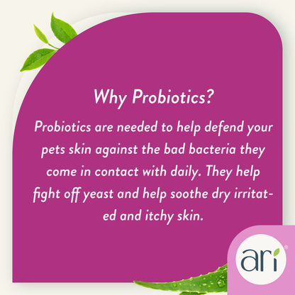 Health Extension ARI Probiotic Anti-Itch Spray grooming information graphic