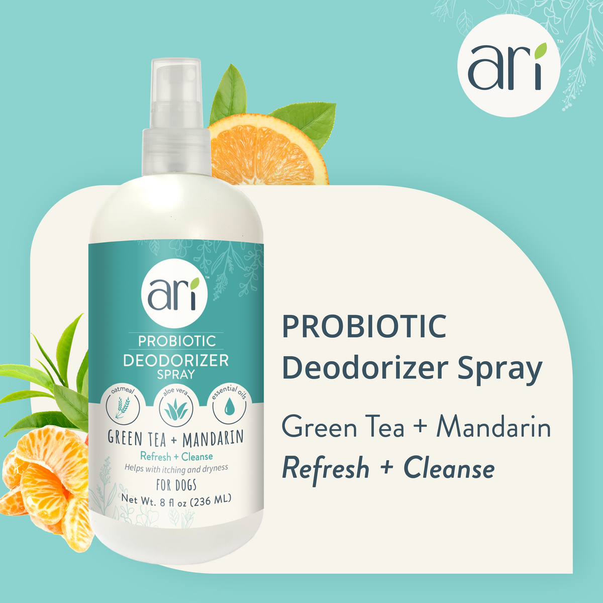 ARI spray desodorizante probiótico - té verde y mandarina