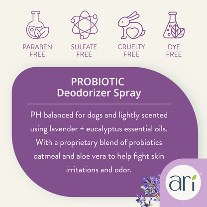 Health Extension ARI Probiotic Deodorizer Spray - Lavender & Eucalyptus product details graphic