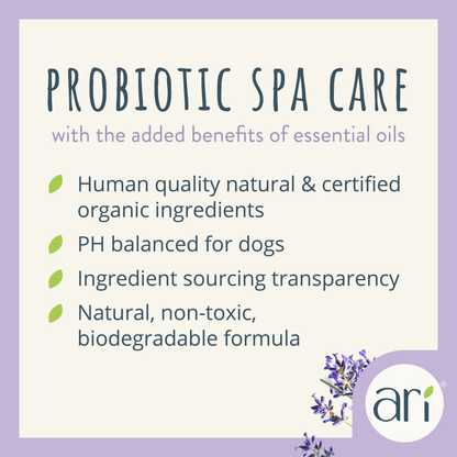 Health Extension ARI Probiotic Sensitive Skin Shampoo ingredients and product information graphic