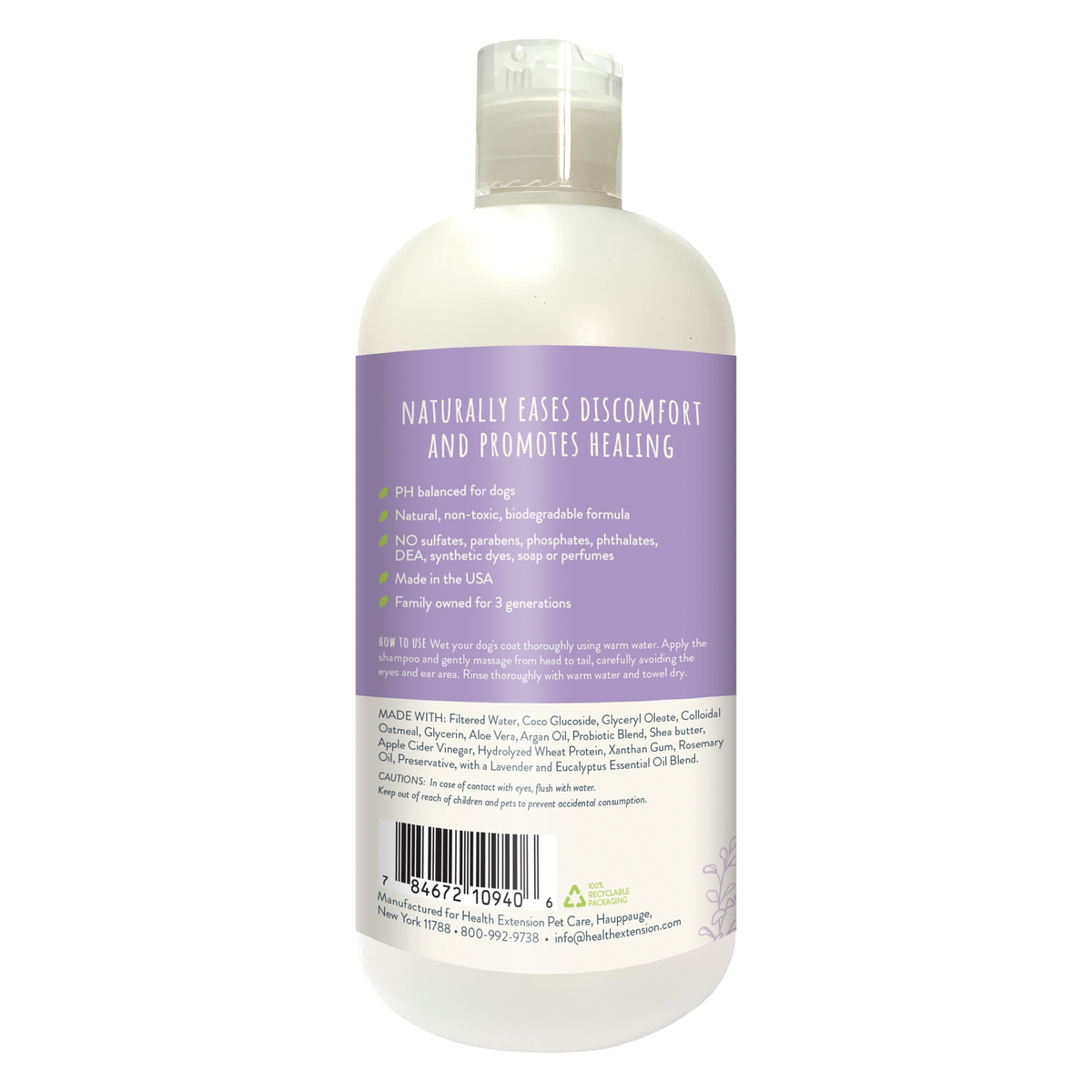 Health Extension ARI Probiotic Sensitive Skin Shampoo - bottle detail
