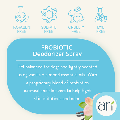 Health Extension ARI Probiotic Deodorizer Spray - Vanilla & Almond product details graphic