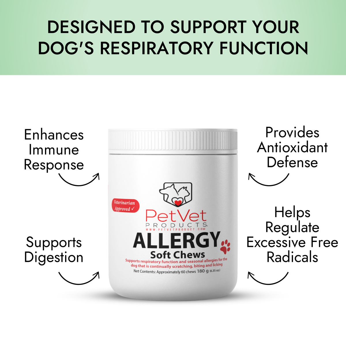 Pet Vet Products® Allergy Support Soft Chews for Dogs - 60 Count product feature image 3 of 6