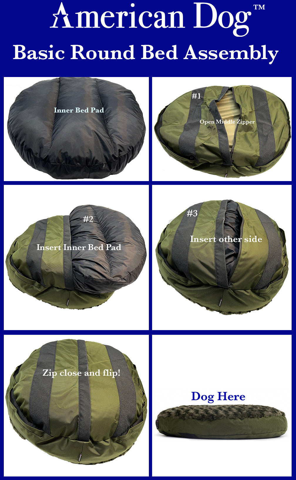 Round Armor Dog Bed assembly guide