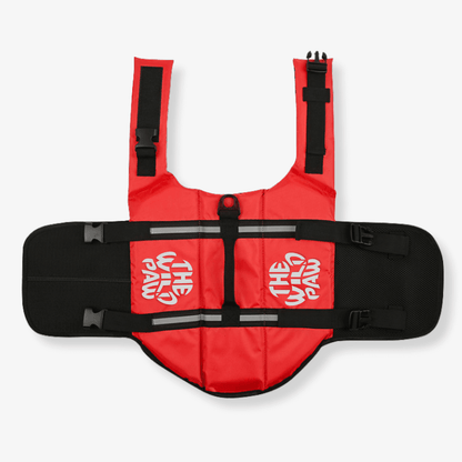 Chaleco salvavidas AquaGuard Pro rojo, vista lateral