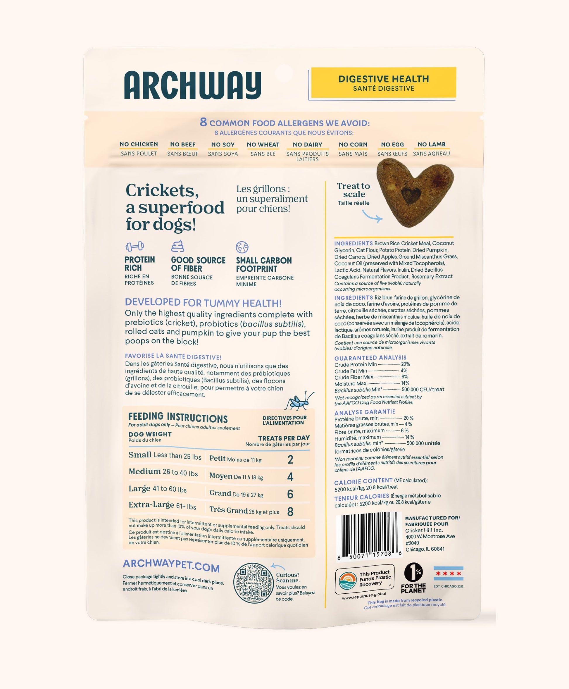 Back of Archway Digestive Health package