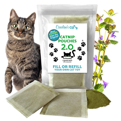 Organic Catnip Refill Packets for Cat Toys - 10 Pack