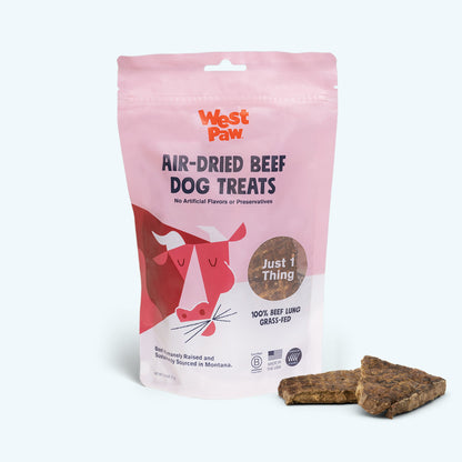 Additional view of West Paw Air-Dried Beef Lung dog treats