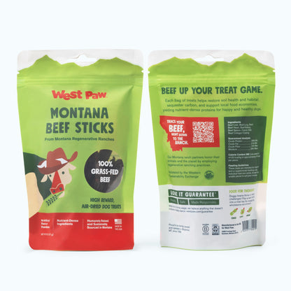 Additional view of West Paw Air-Dried Beef Sticks dog treats