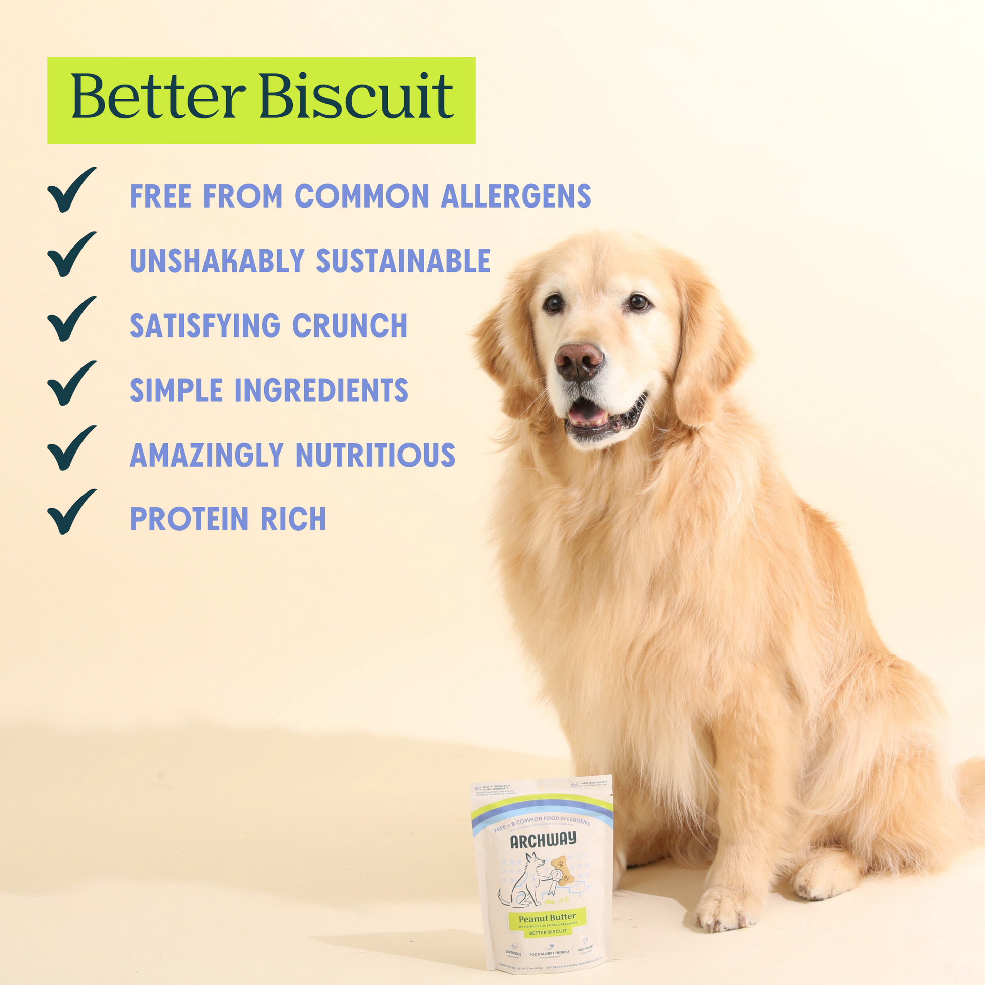 Archway Peanut Butter & Cricket Better Biscuit product information
