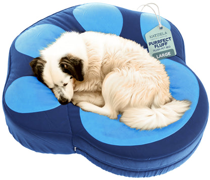 Additional view of Paw-Shaped Pet Bed in blue — view 3