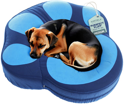 Additional view of Paw-Shaped Pet Bed in blue — view 2