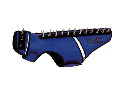 SpikeVest Protective Dog Vest blue view
