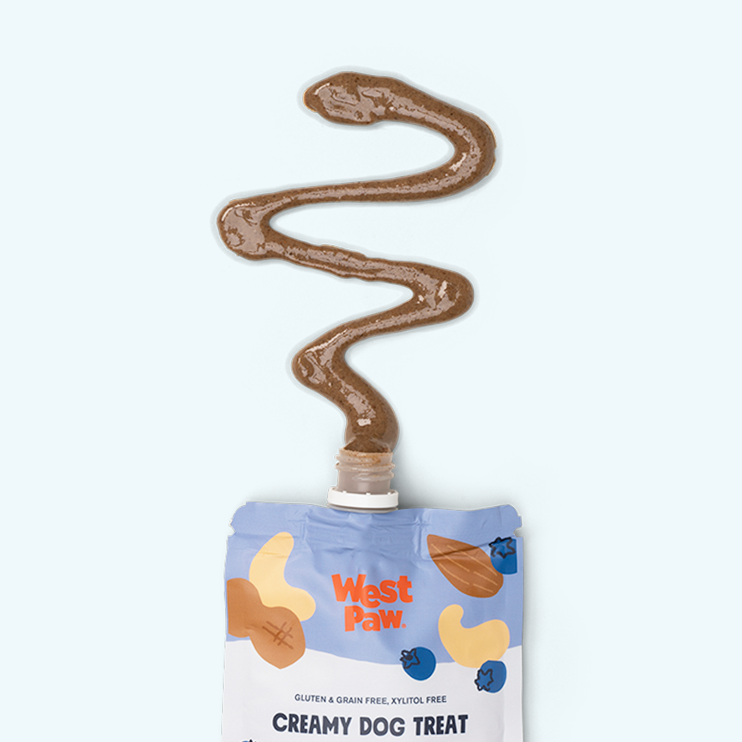 West Paw Nut Butter, Blueberry, & Chia Seed Creamy Dog Treat product information