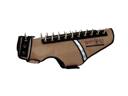 SpikeVest Protective Dog Vest brown view