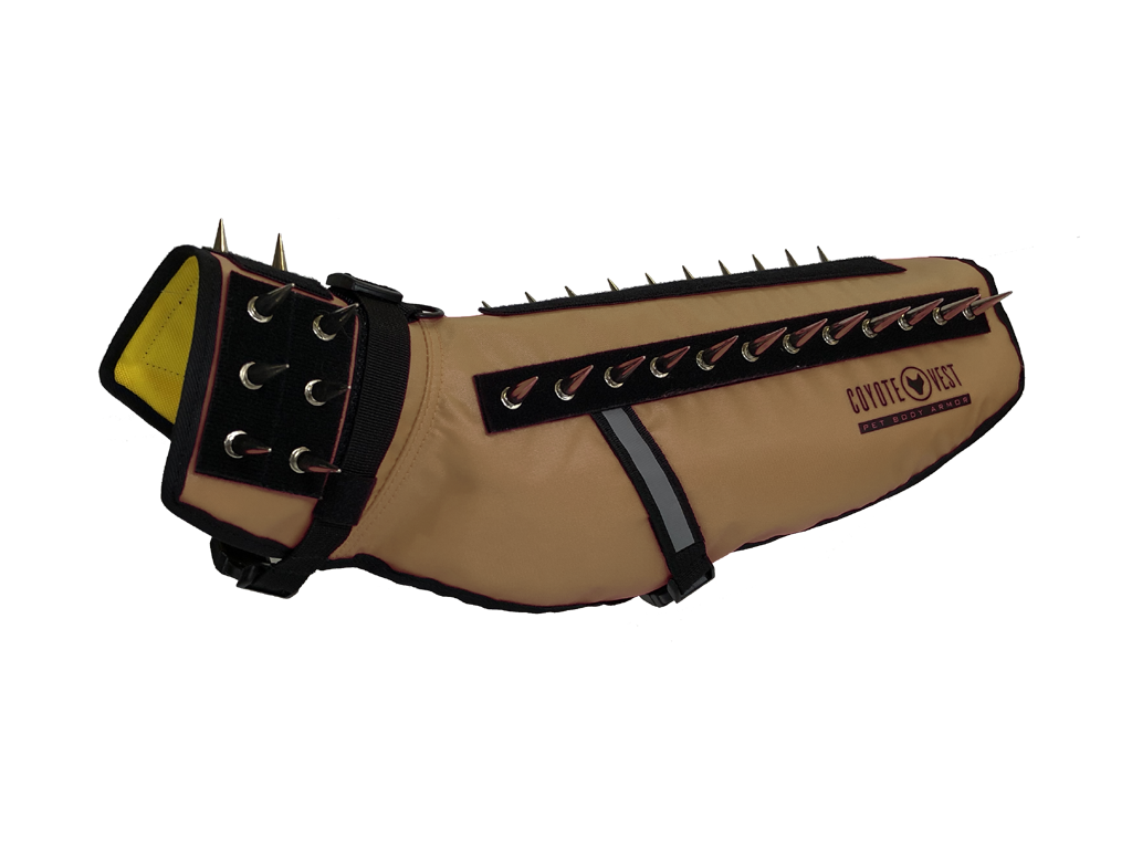 CoyoteVest Protective Dog Vest brown color view