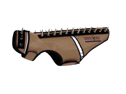 SpikeVest Protective Dog Vest brown view