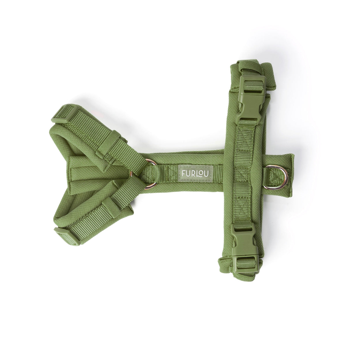 FURLOU Comfort Dog Harness - Green detail view