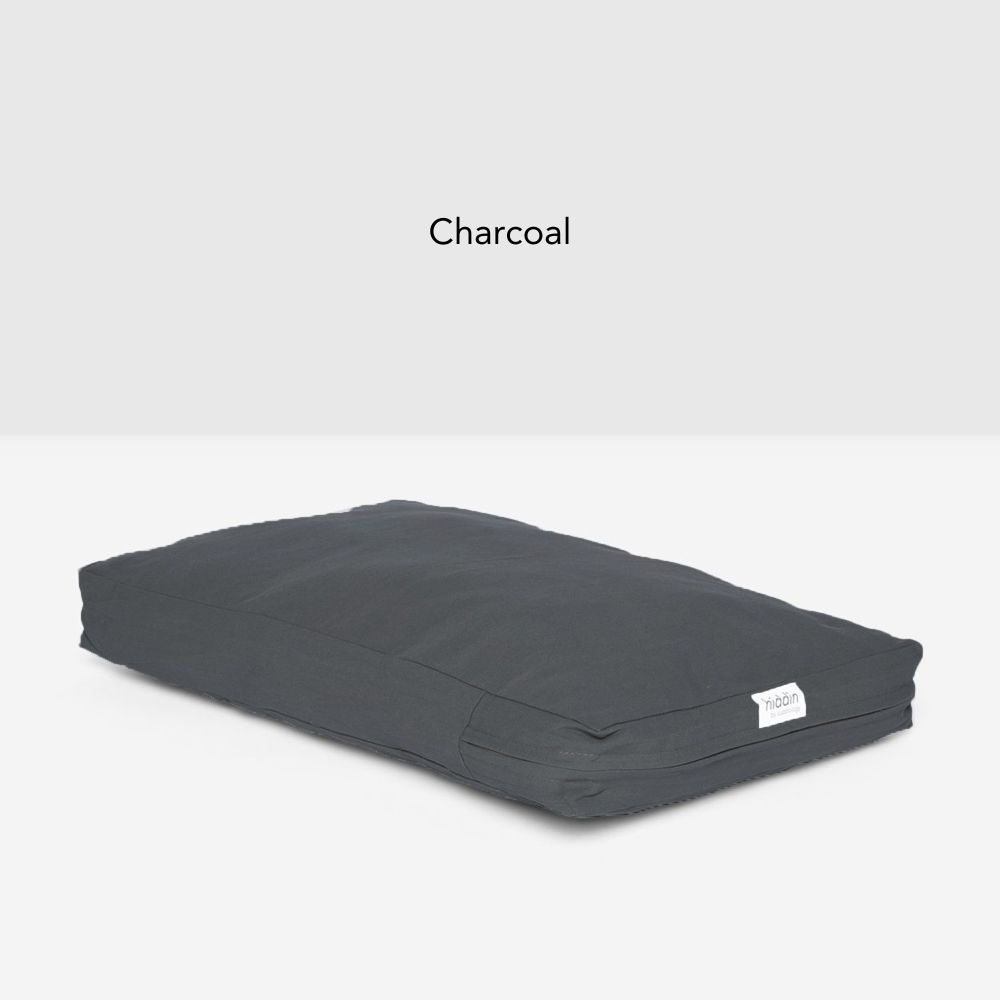 Hiddin Medium Clear Pet Crate charcoal cushion lifestyle view