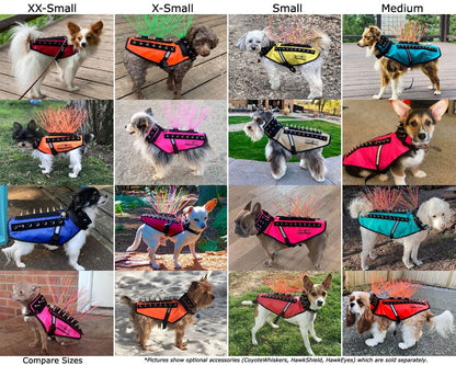 CoyoteVest Protective Dog Vest fit examples