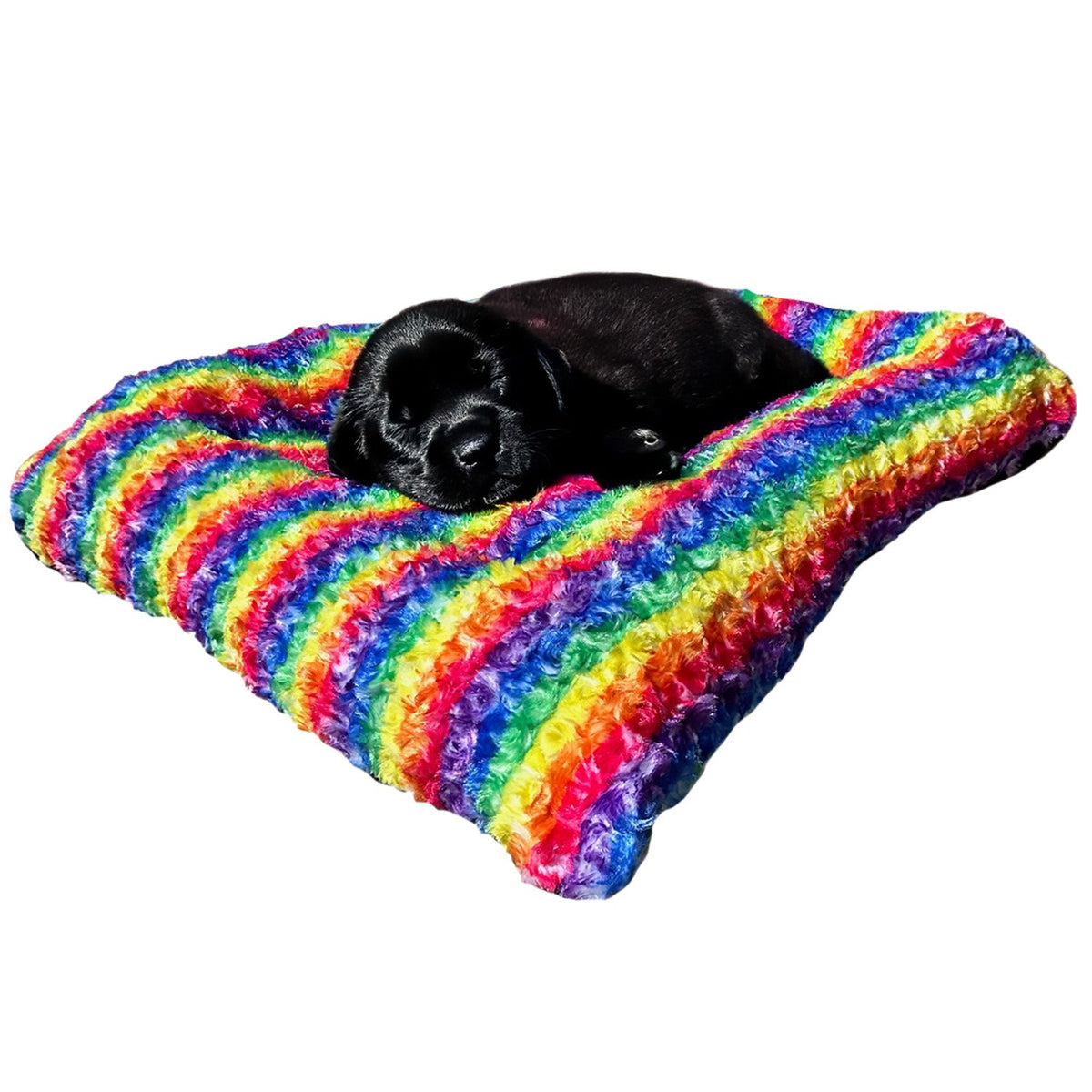 Furvana™ Cloud Rectangle Bolstered Dog Bed black color view