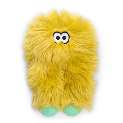 Front view of Astrid Rowdies plush dog toy in citrus
