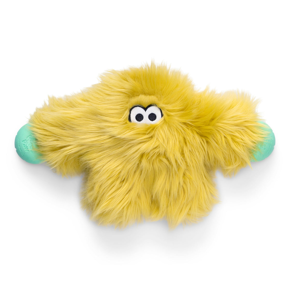 Front view of Helga Rowdies plush dog toy in citrus