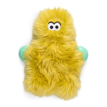 Vista frontal de el juguete de peluche Rowdies Olaf para perros en color Cítrico, de West Paw