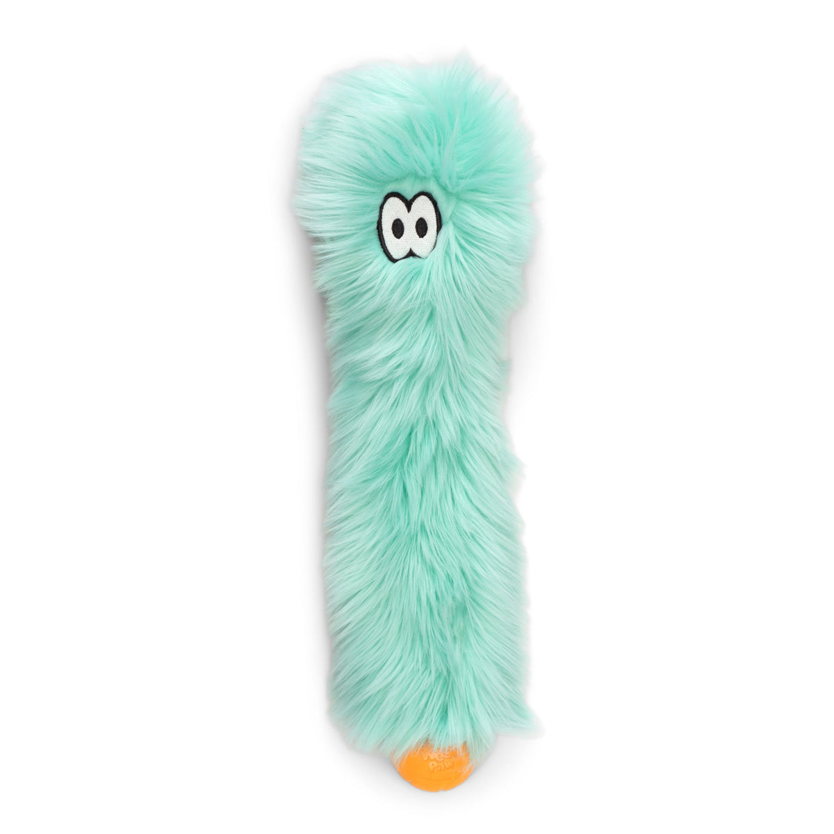 Front view of Sven Rowdies plush dog toy in seafoam