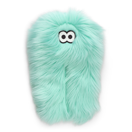 Front view of Freya Rowdies plush dog toy in seafoam by West Paw