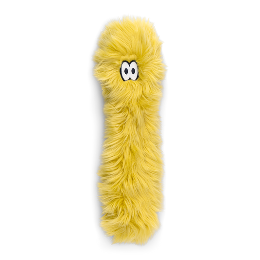Front view of Ivar Rowdies plush dog toy in citrus by West Paw