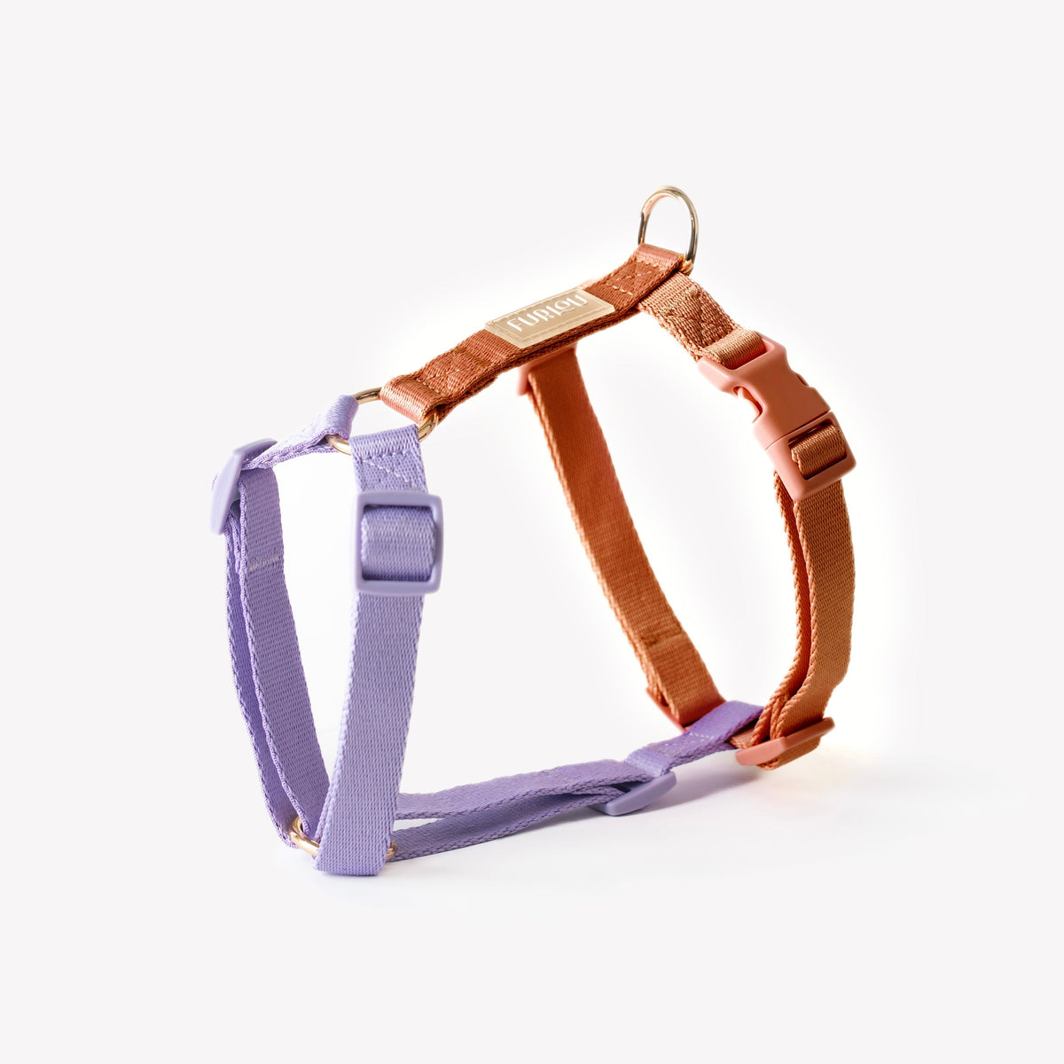 FURLOU Dog Harness in Lavender and Terracotta