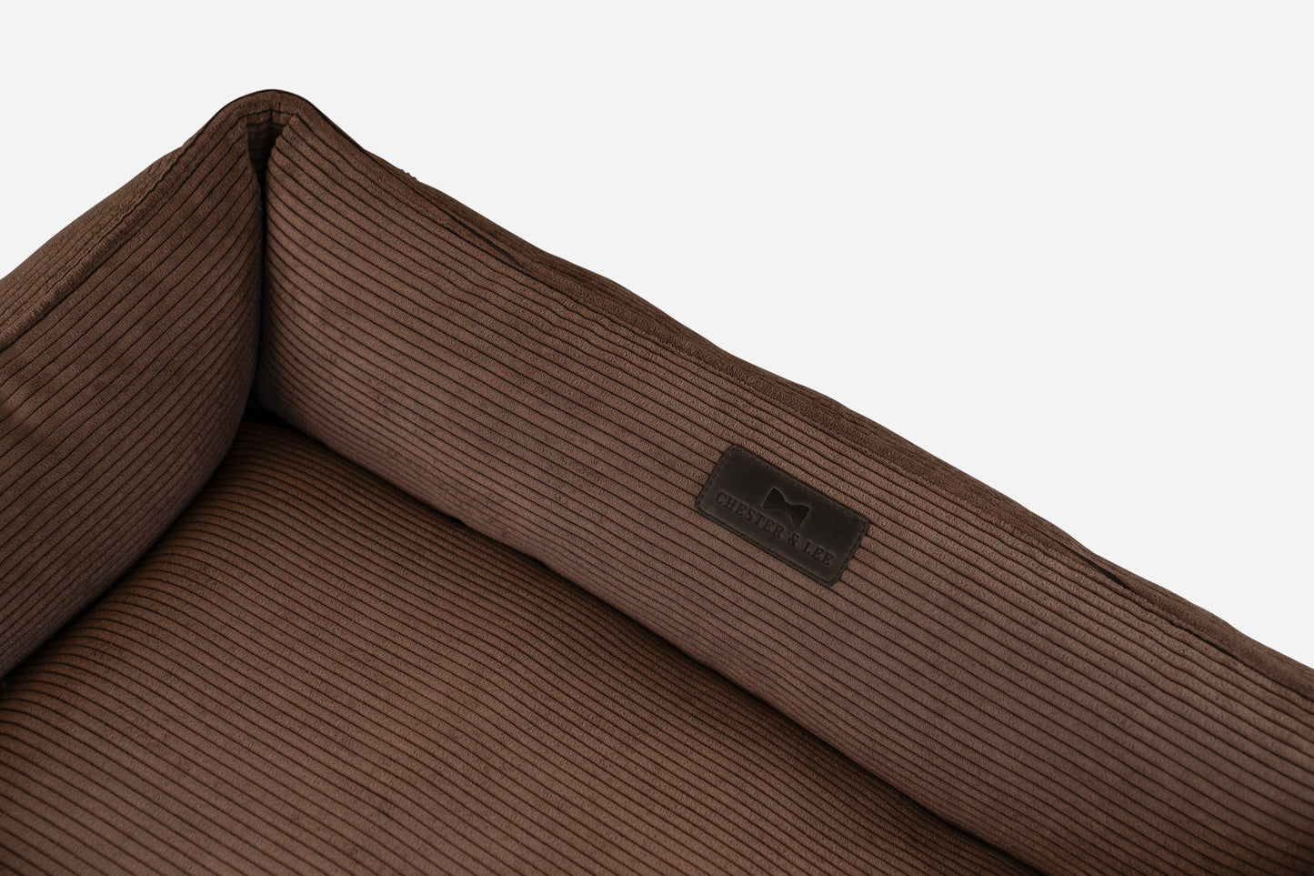 Fancy Corduroy Sleeper Dog Bed - Brown