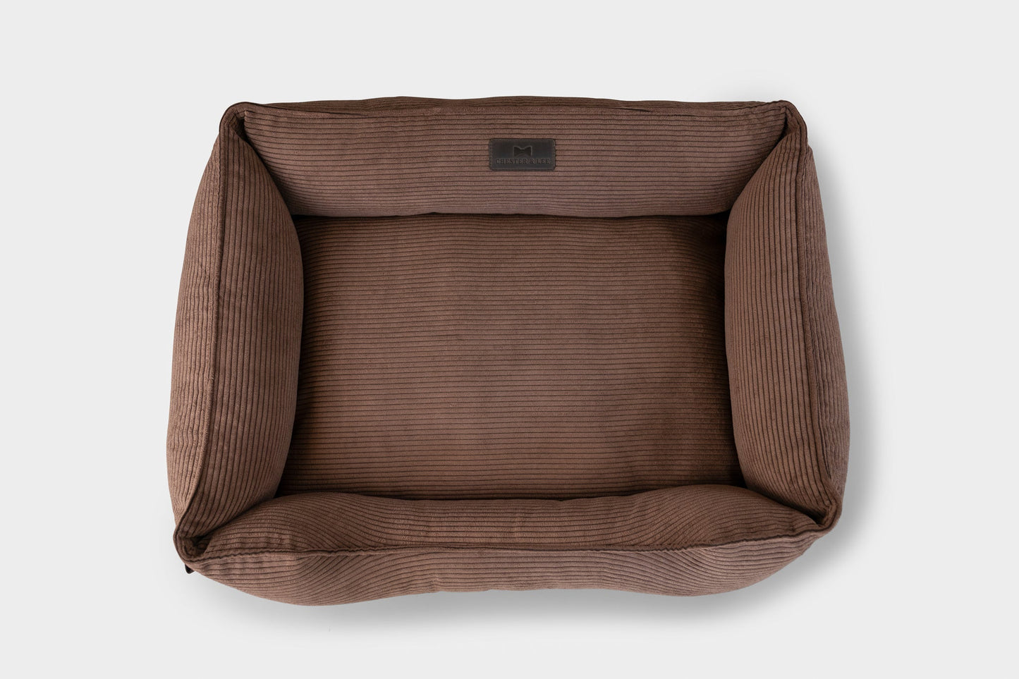 Fancy Corduroy Sleeper Dog Bed - Brown