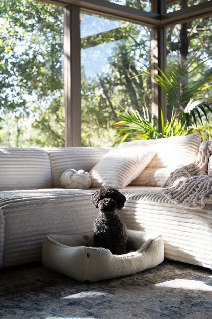 Furry Sleeper Dog Bed - Gray product detail 4