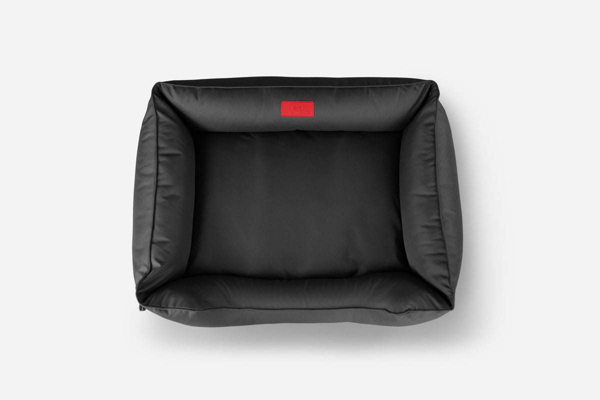 Black Waterproof Sleeper Dog Bed viewed from above
