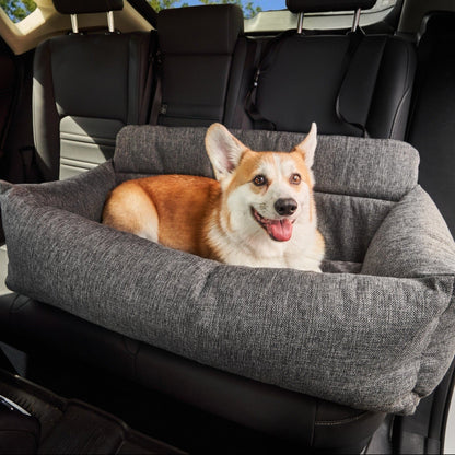 PupProtector performance tweed memory foam dog car bed