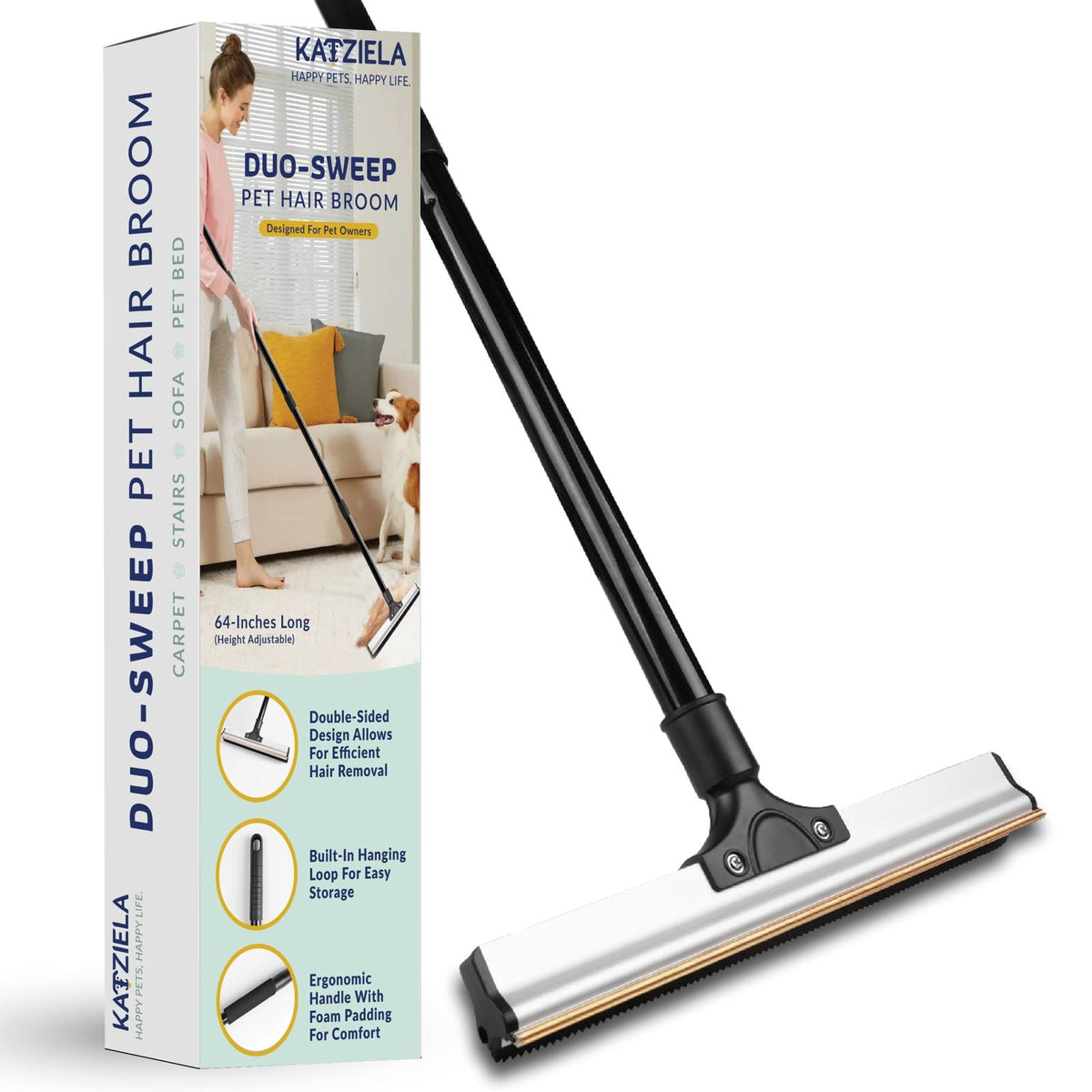 Primary product view of DuoSweep Pet Hair Remover Broom by Katziela
