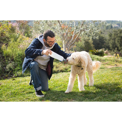 Vapur EZ Lick portable dog water bottle in use