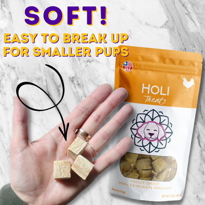 HOLI Freeze-Dried Chicken Breast Dog Treats product information graphic