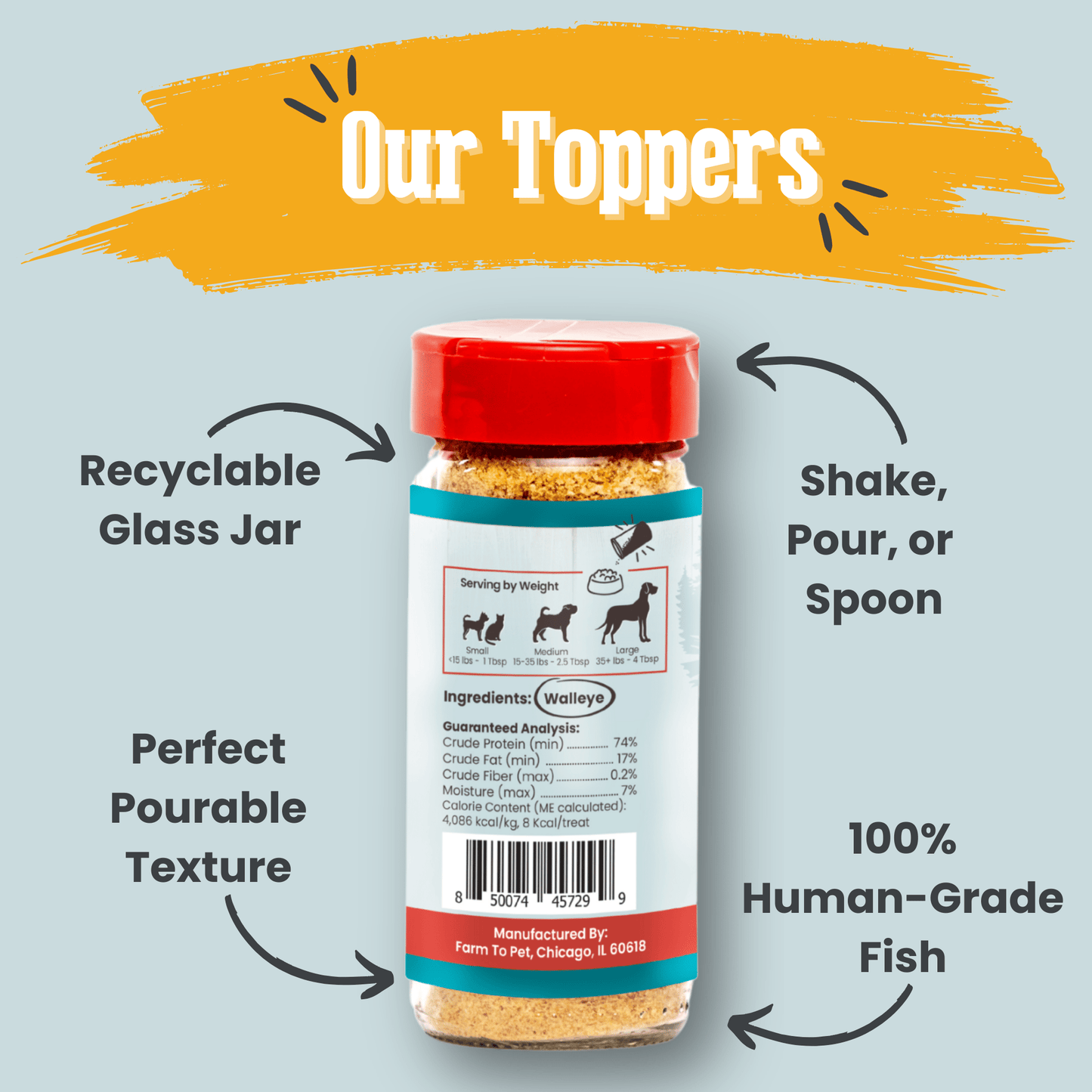Farm To Pet Fish Treat Topper back package