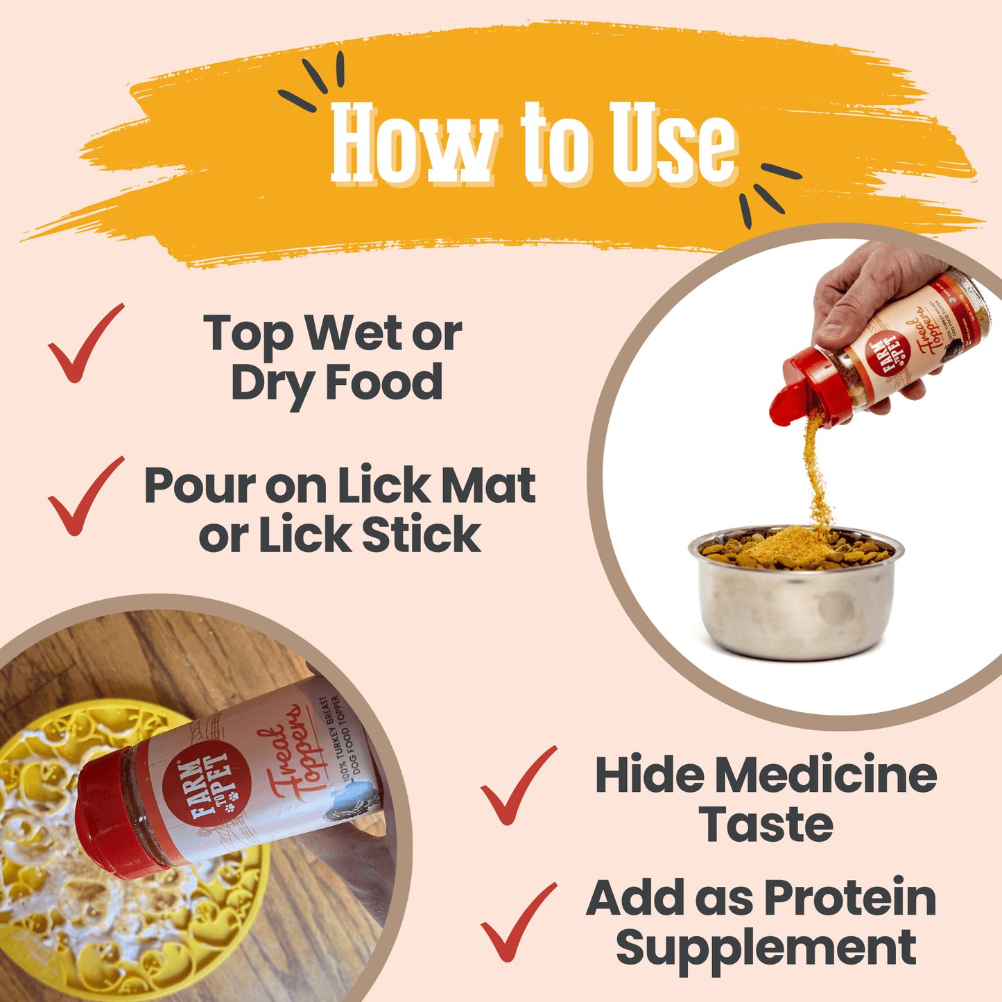 How to use Farm To Pet Turkey Treat Topper