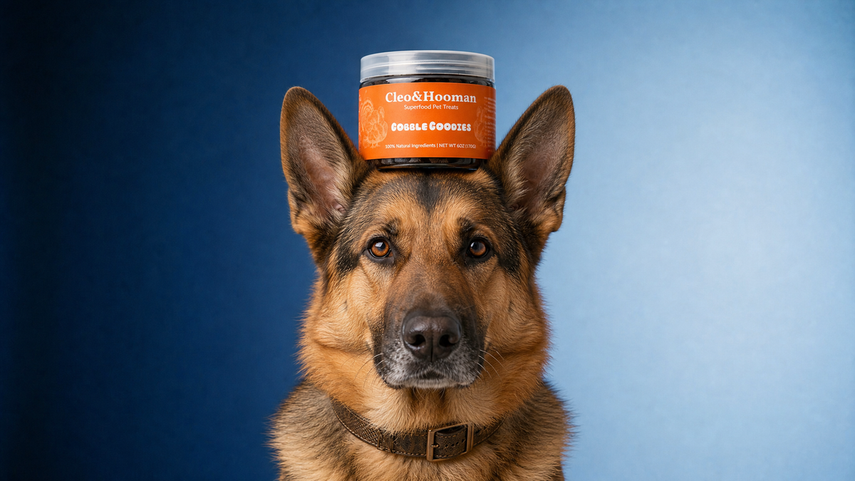 Gobble Goodies - Turkey Superfood Dog Treats in use