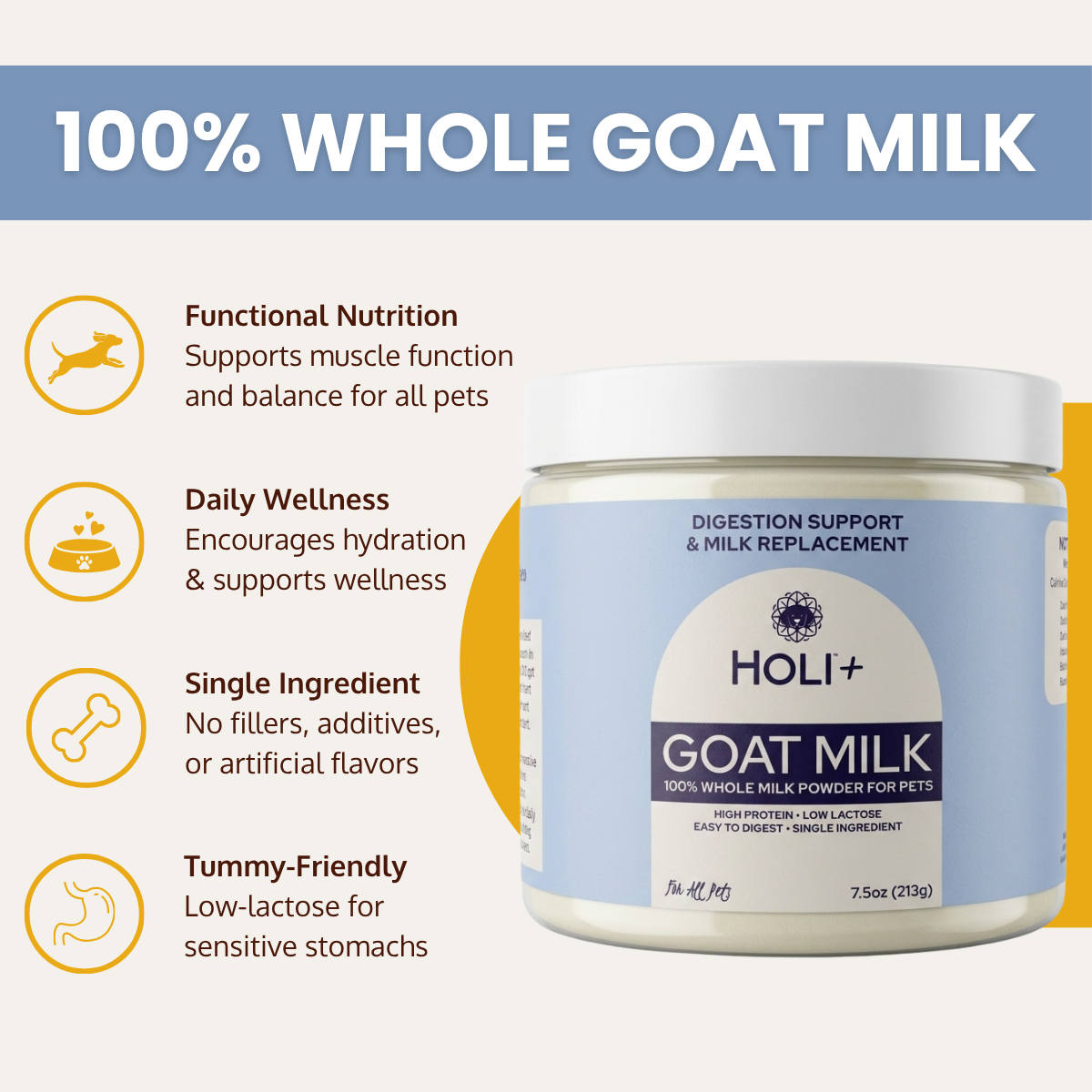 Powdered Goat Milk for Dogs & Cats