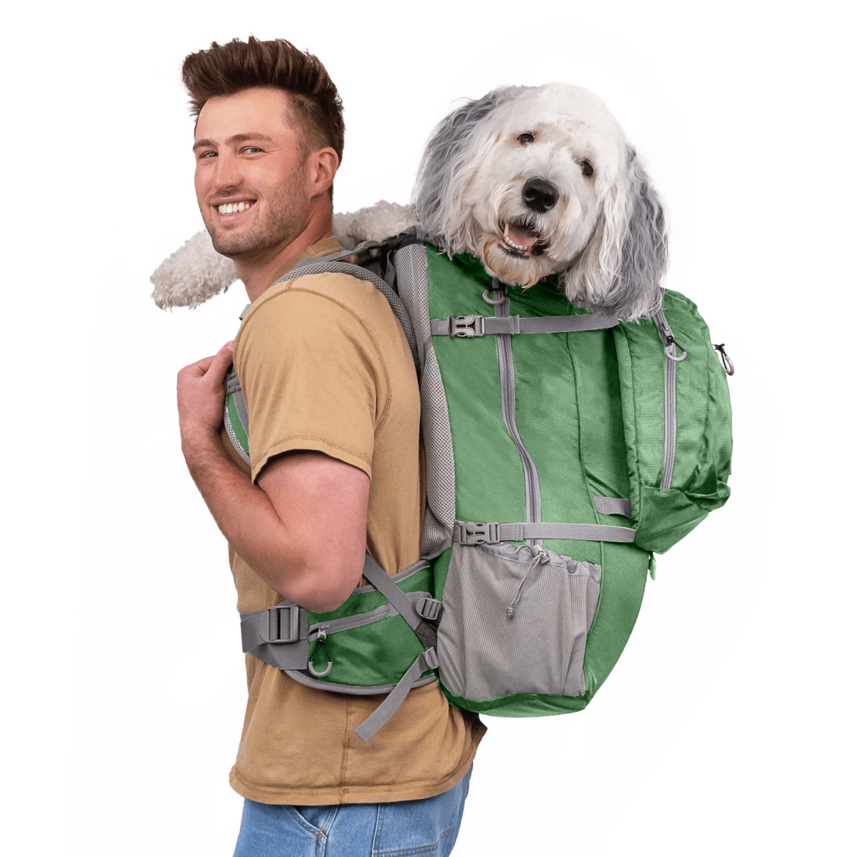 K9 Sport Sack Kolossus dog carrier backpack in Myrtle Green.